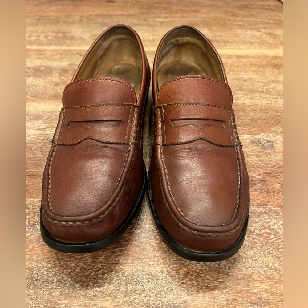 Cole‎ Haan “Pinch Friday” Size 10.5 M Brown Leather Penny Loafer